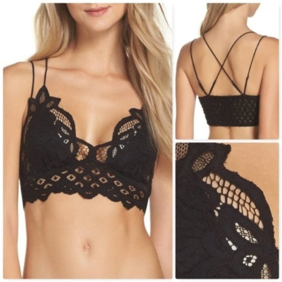 Free People Other - Intimately FP Adella Crochet Longline Bralette S